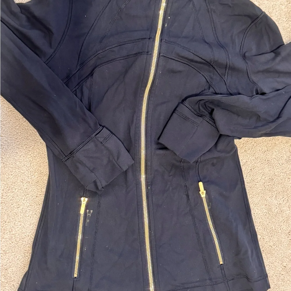 lululemon athletica Black Utility Jacket with Gold Zippers